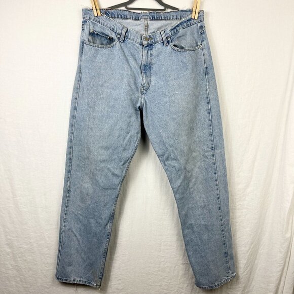 Ralph‎ Lauren Polo Jeans Distressed 36X32 Actual Size Relaxed Vintage Light Wash